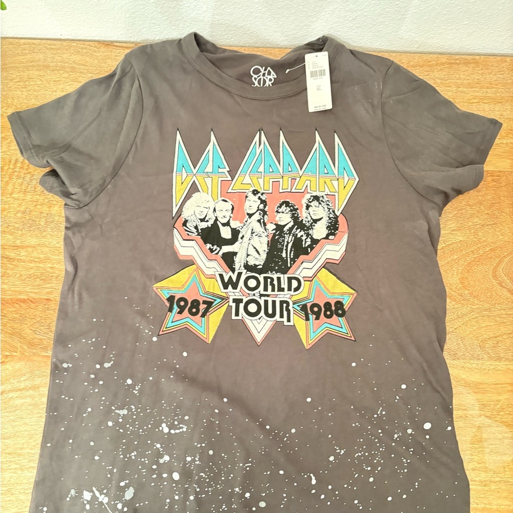 Anthropologie Def Leppard Graphic Tee - Black and Yellow - Picture 3 of 6